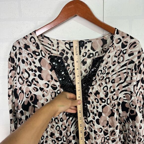 Carole Little Womens Tunic Top Size 2X Linen Blend - Picture 3 of 11